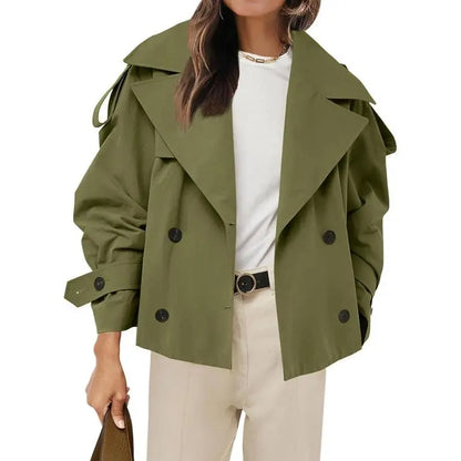 Womens Cropped Trench Coat