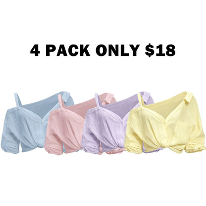 Women's Asymmetric Neckline Cold Shoulder Blouse