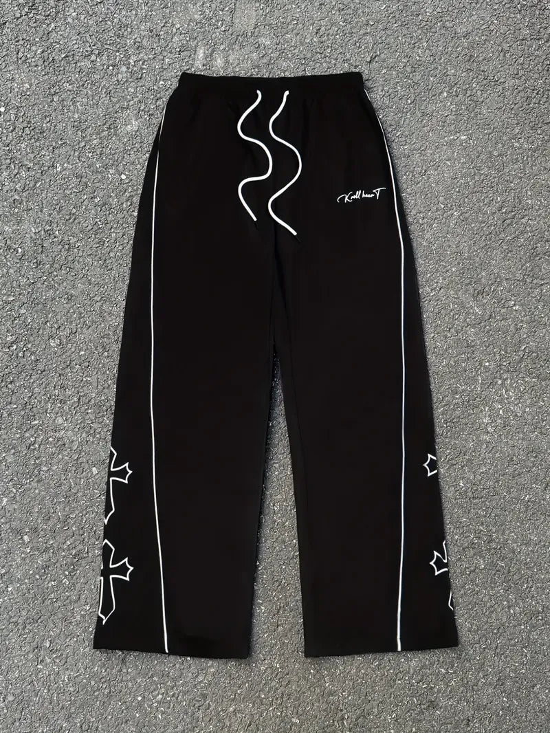 Men's Athletic Pants with White Side Stripes