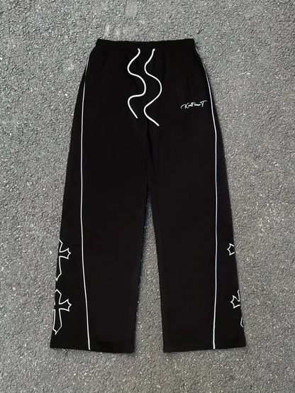 Men's Athletic Pants with White Side Stripes