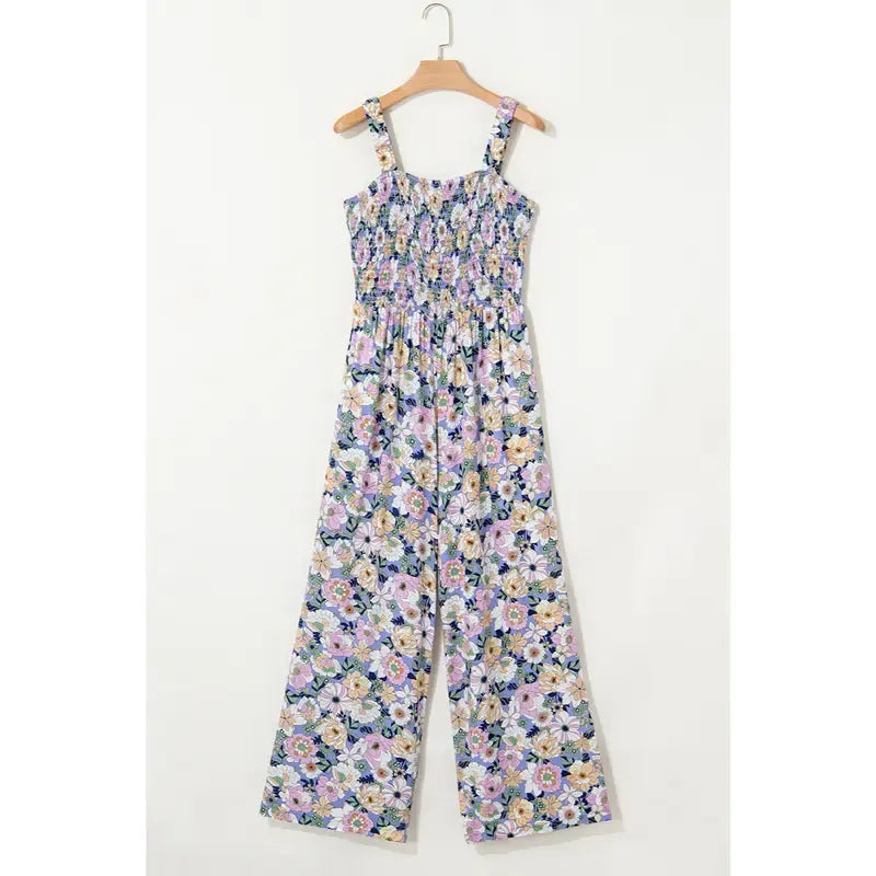 Women's Casual Loose Overalls Sleeveless Printed Rompers