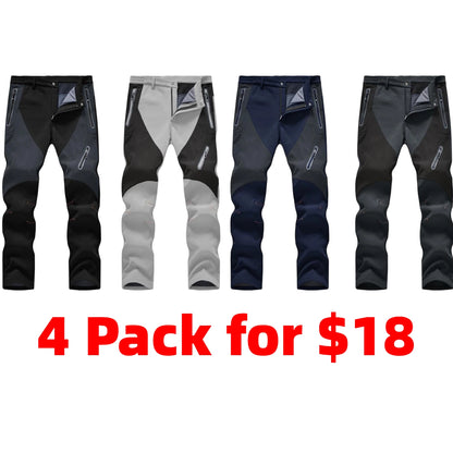Men's Waterproof Pants Insulated Cold weather Hiking Winter Snow Ski Softshell Outdoor Pants