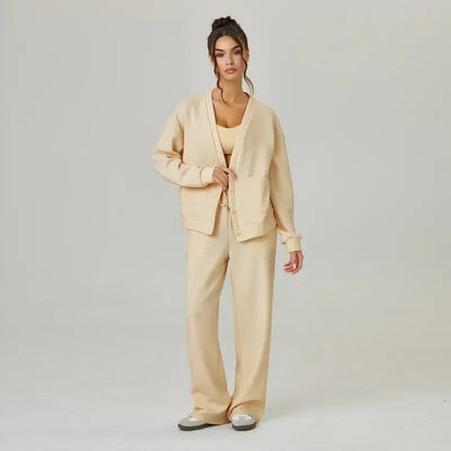 Women's Slouchy Solid Color Soft Two Piece Set