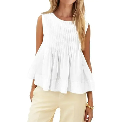 Women’s Pleated Babydoll Tank Tops