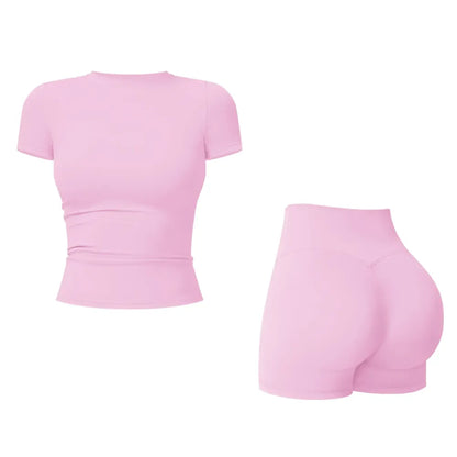 2-Piece Boat Neck Open-Back Workout Set