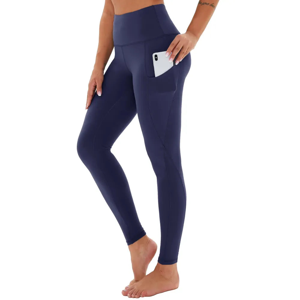 Women's High Waisted Tummy Control 4/8 Pack Leggings with Pockets