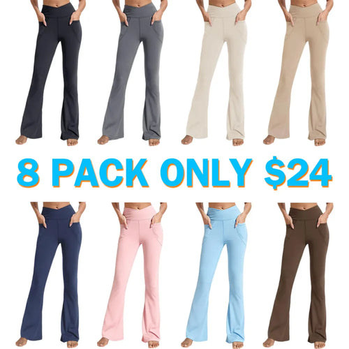 Women's High Waisted Flare Leggings