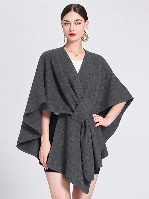 Women's Solid Color Cape Shawl