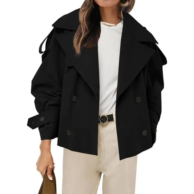 Womens Cropped Trench Coat