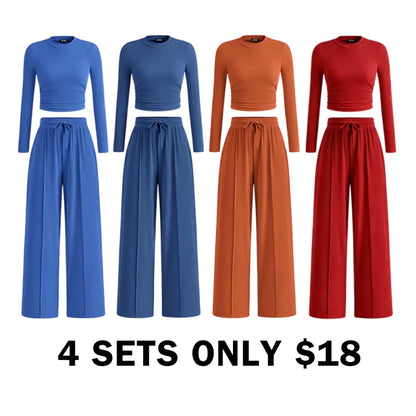 2-Piece Ribbed Knit Lounge Set